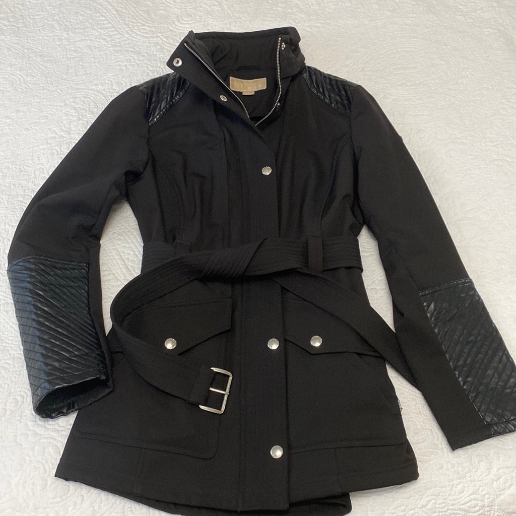 Michael Kors Fitted Rain Repellent Coat
